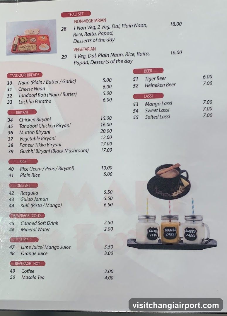 Restaurant Menu Page