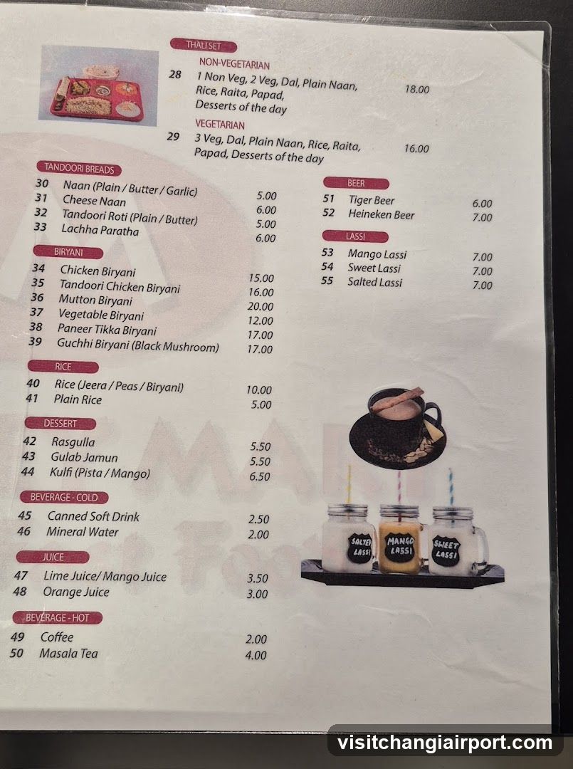 Biryani Menu Page