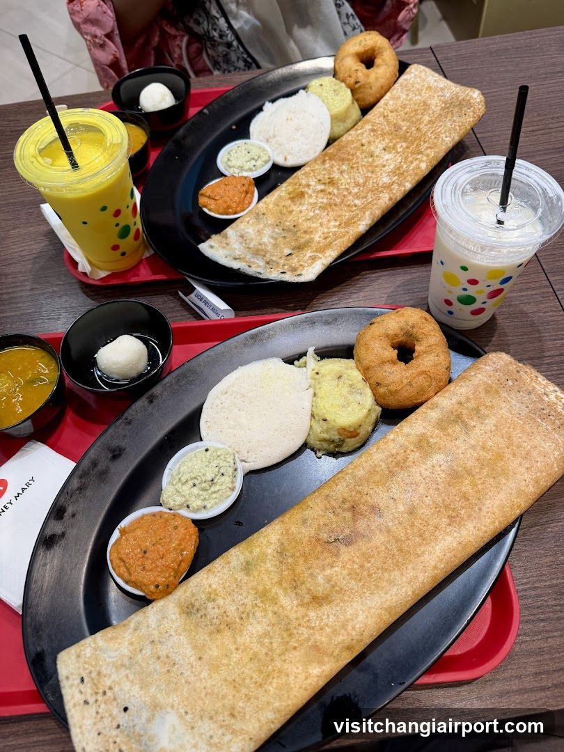 Dosa Meal with Drinks