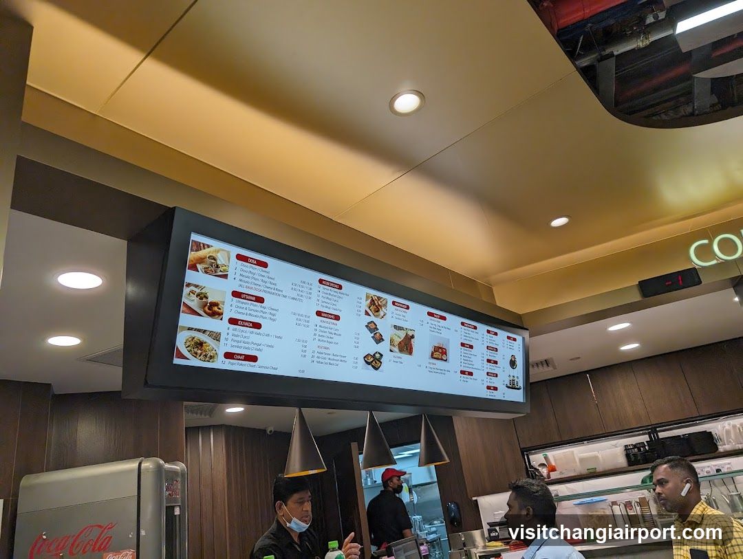 Restaurant Interior with Menu Board