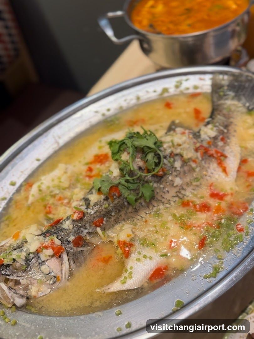 Steamed Fish with Chili and Scallion Sauce