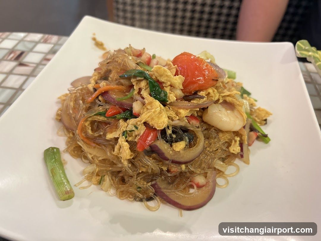 Stir-fried Glass Noodles with Scallops and Egg