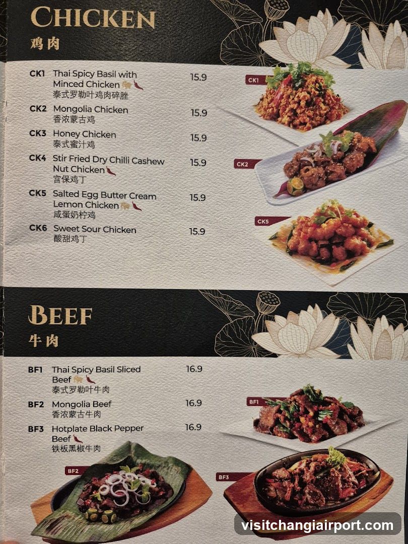 Chicken and Beef Menu Page