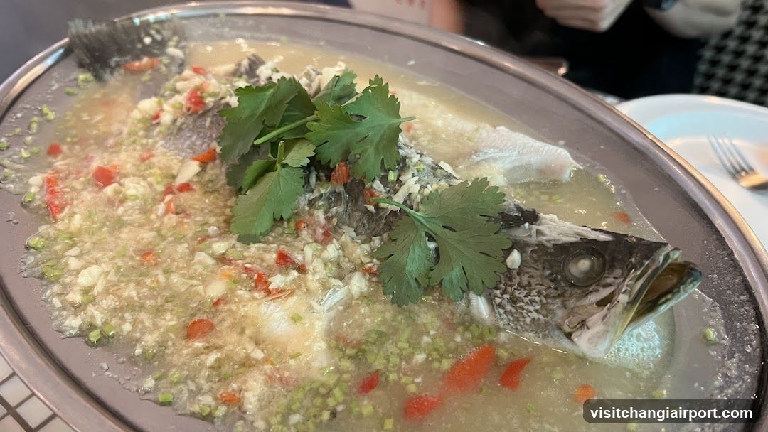 Steamed Fish with Garlic Sauce