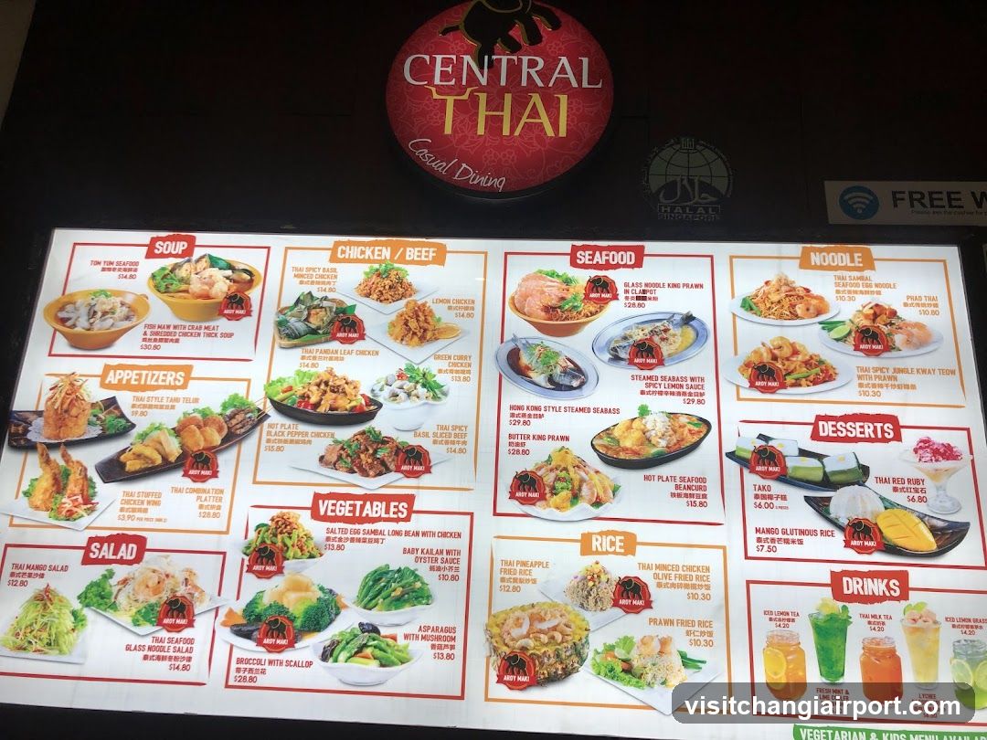 Central Thai Menu Board
