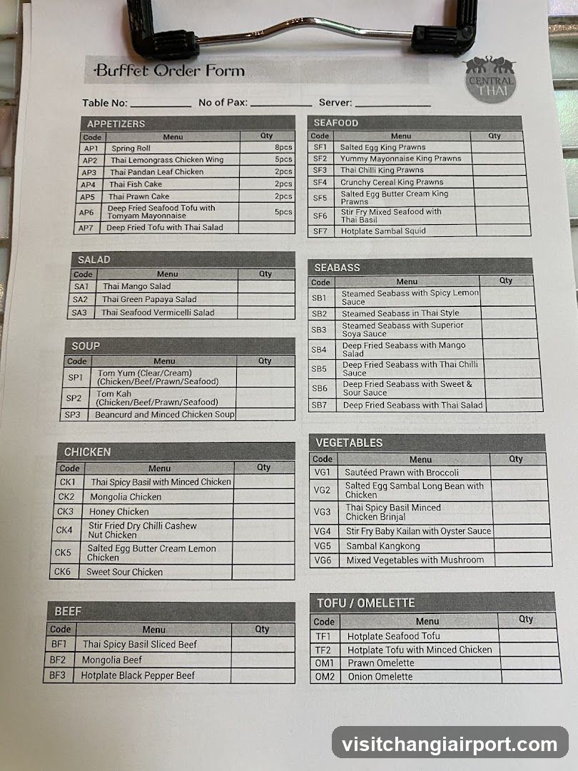 Buffet Order Form