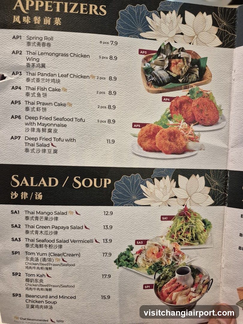 Thai Appetizers and Salad Menu