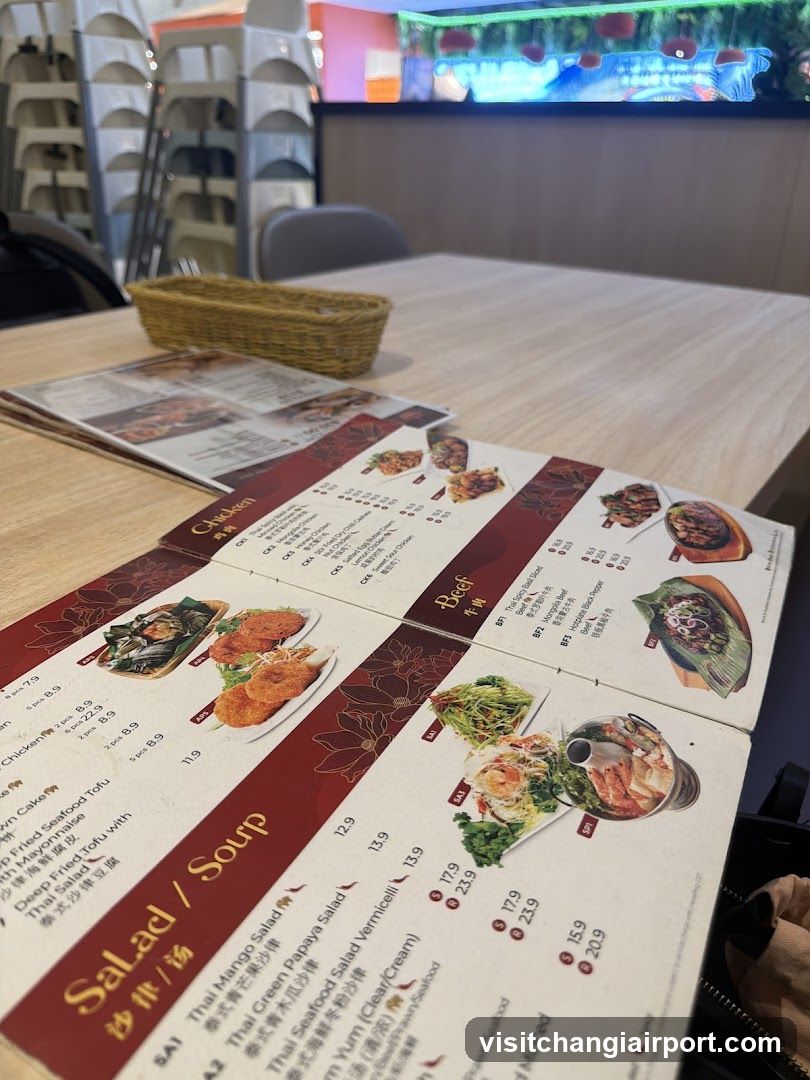 Restaurant Interior with Menu
