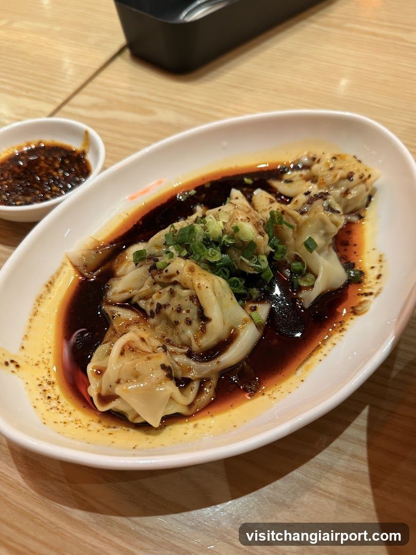 Dish with dumplings in sauce