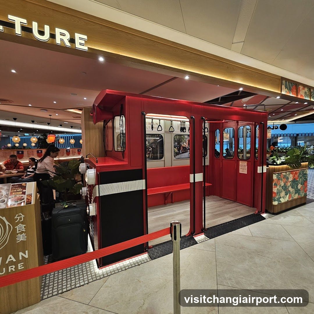 Red Train Interior Display