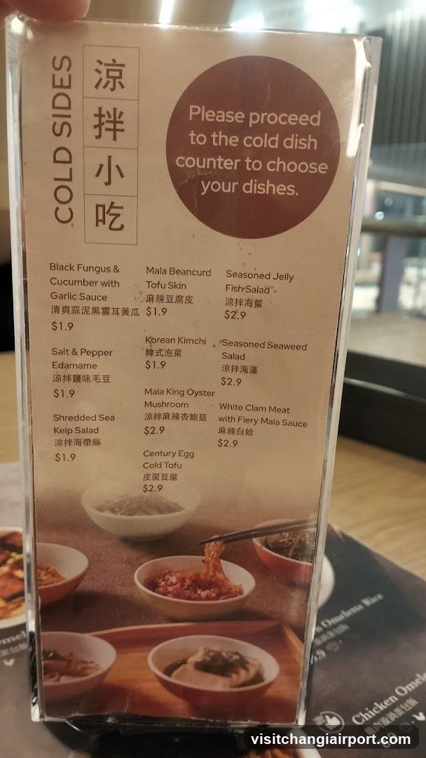 Cold Sides Menu Board