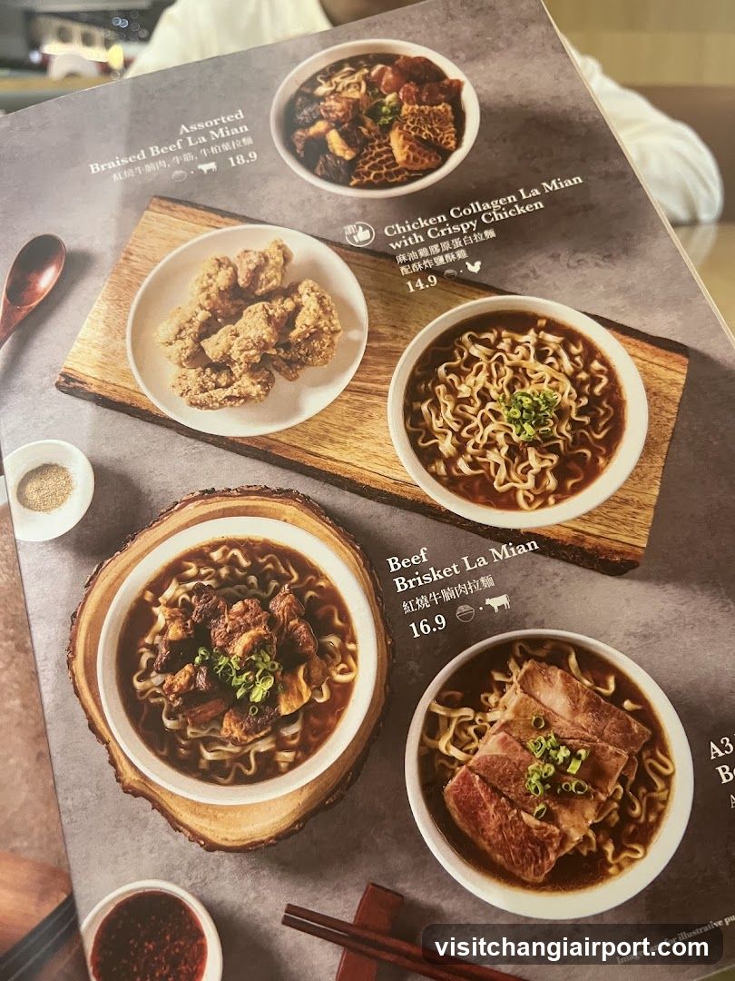 Noodle Dish Menu Page