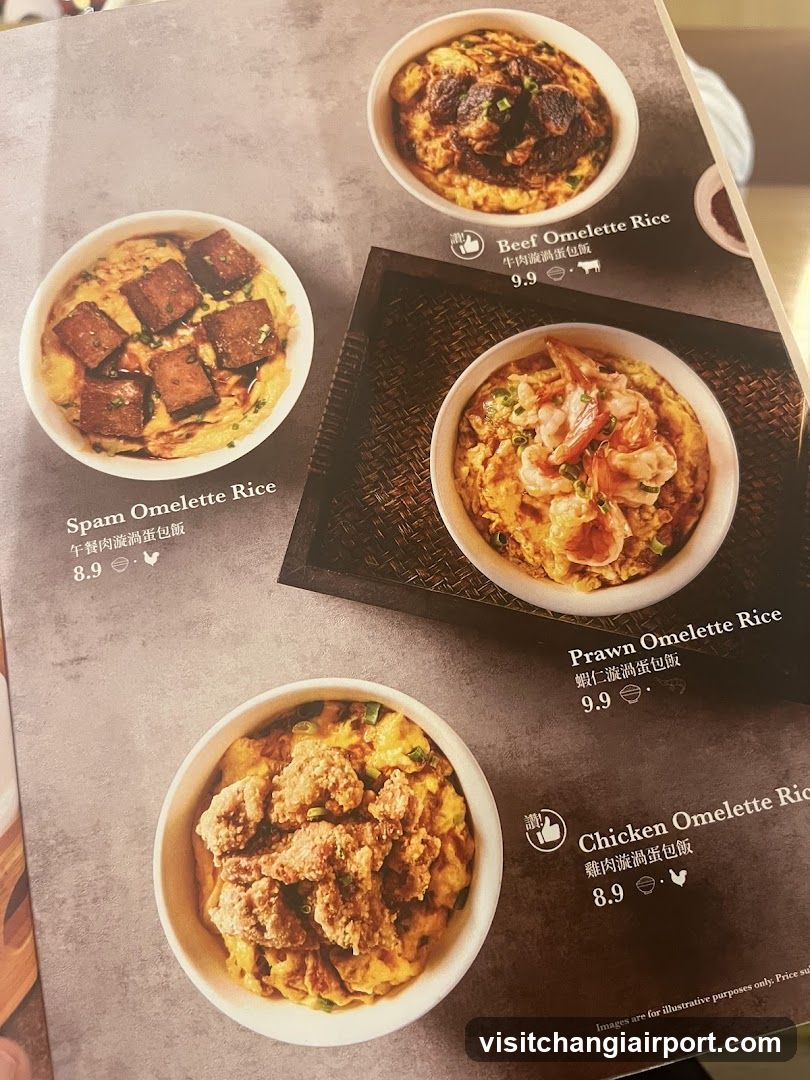 Omelette Rice Menu Page