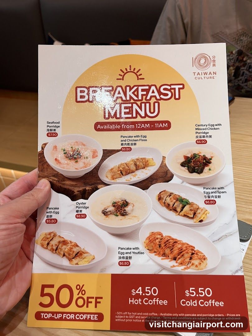 Breakfast Menu - Taiwan Culture