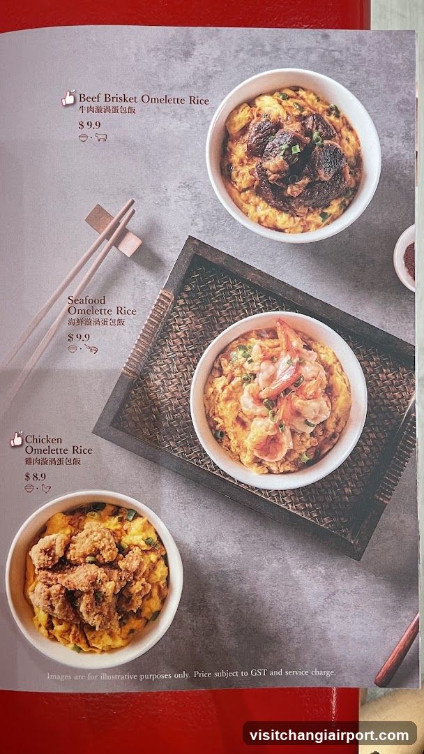 Omelette Rice Menu Page