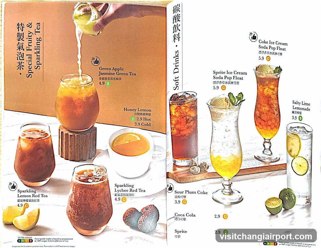 Special Fruity & Sparkling Tea Menu