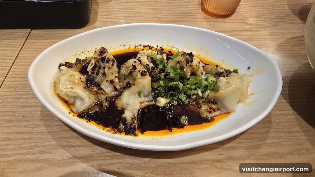 Dumplings with Sauce and Scallions