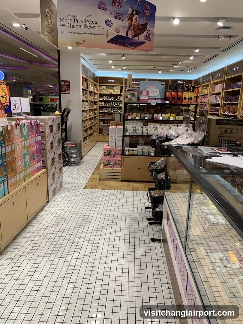 Interior of a retail store with shelves and displays