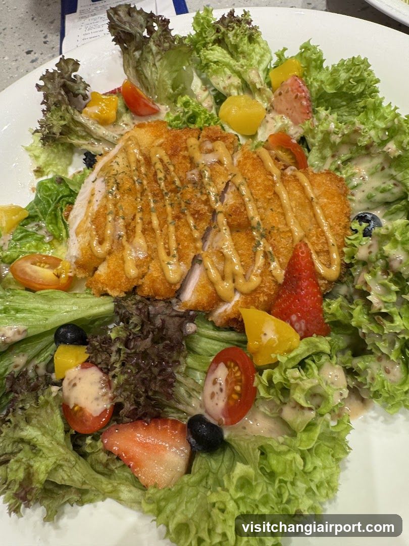 Salad with Breaded Cutlet