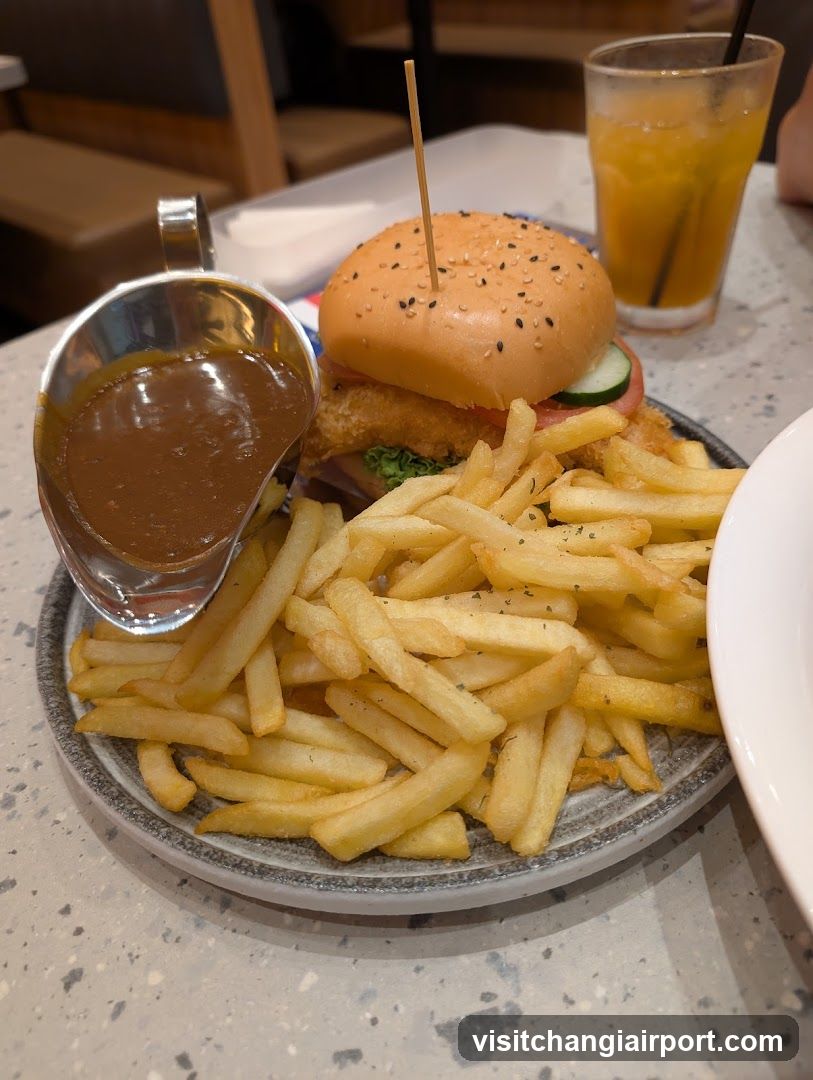Burger and Fries Meal