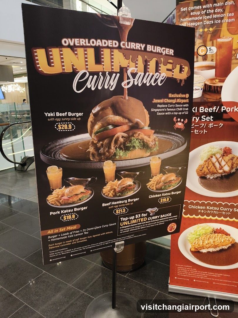 Curry Burger Promotion Sign