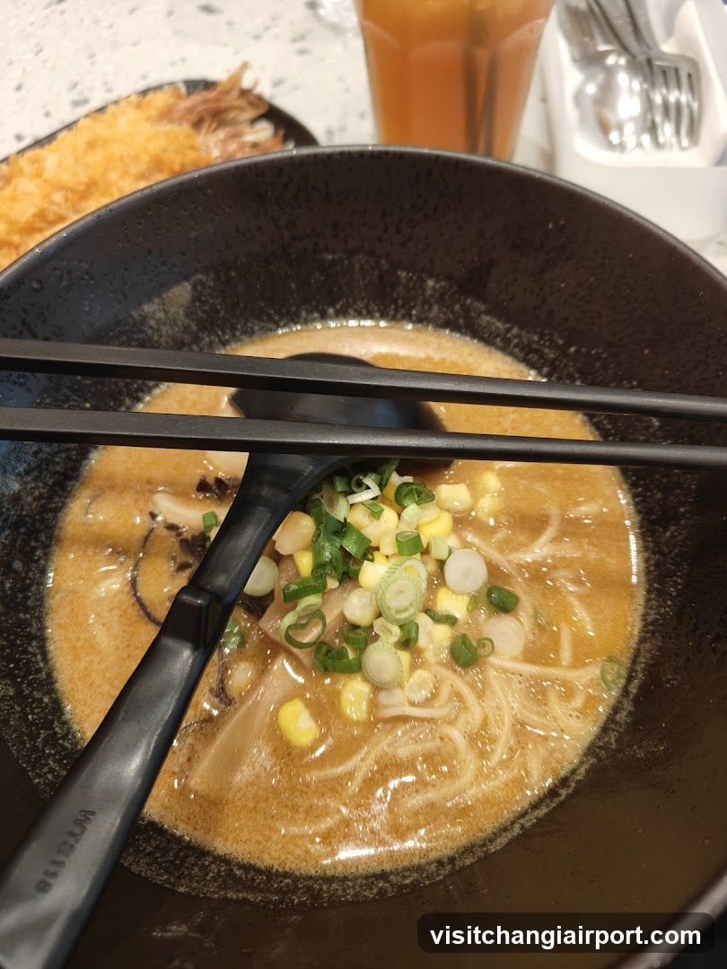 Ramen Bowl with Chopsticks and Spoon