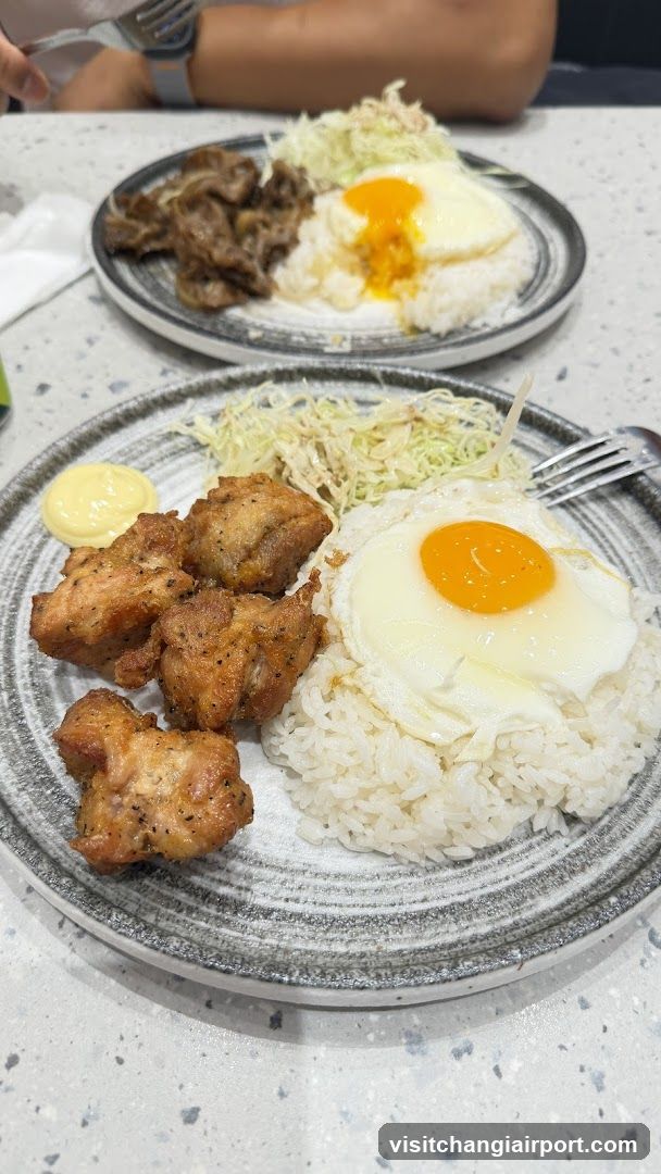 Fried Rice with Fried Egg and Chicken Katsu