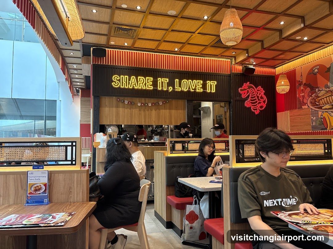 Restaurant Interior with Customers Dining