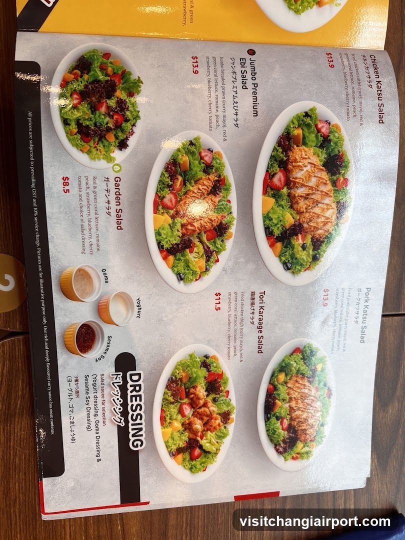 Salad Menu Page