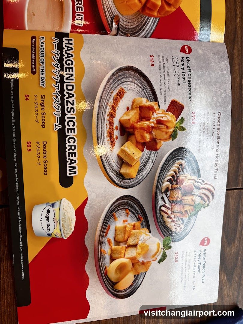 Haggen Dazs Ice Cream Menu Page