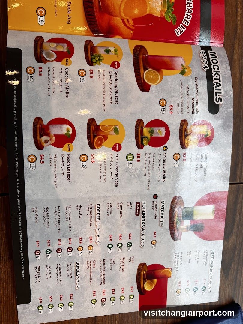 Mocktails and Hot Drinks Menu