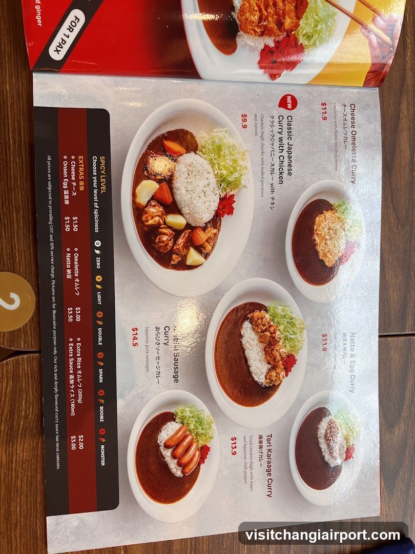 Curry Rice Menu