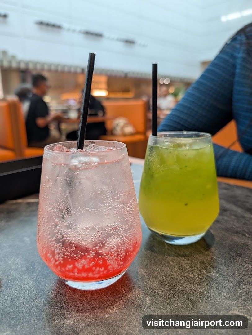 Colored Drinks on a Table