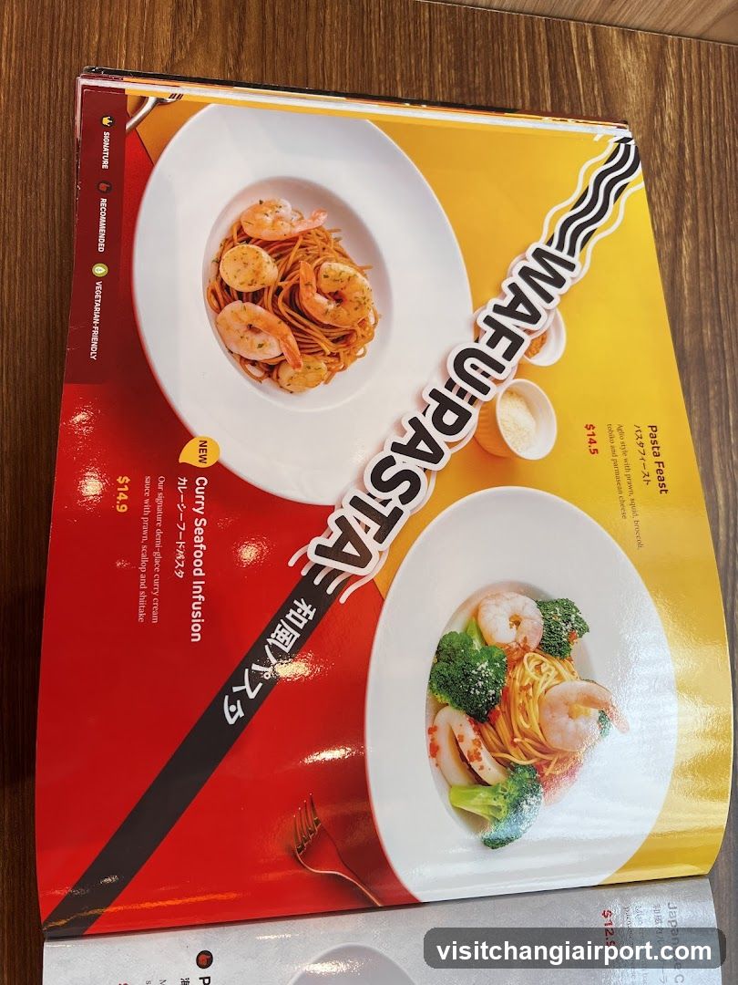 Wafu Pasta Menu Page