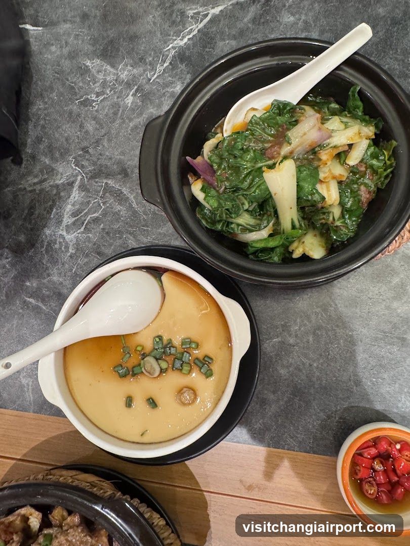 Dishes on a table