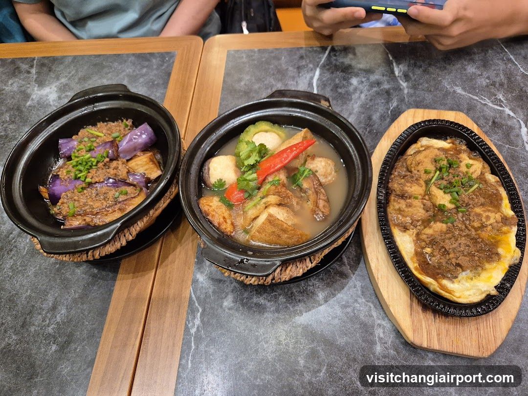Clay Pot Dishes and Omelette
