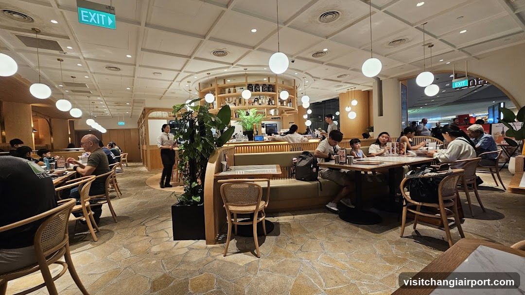 Restaurant Interior with Patrons and Staff