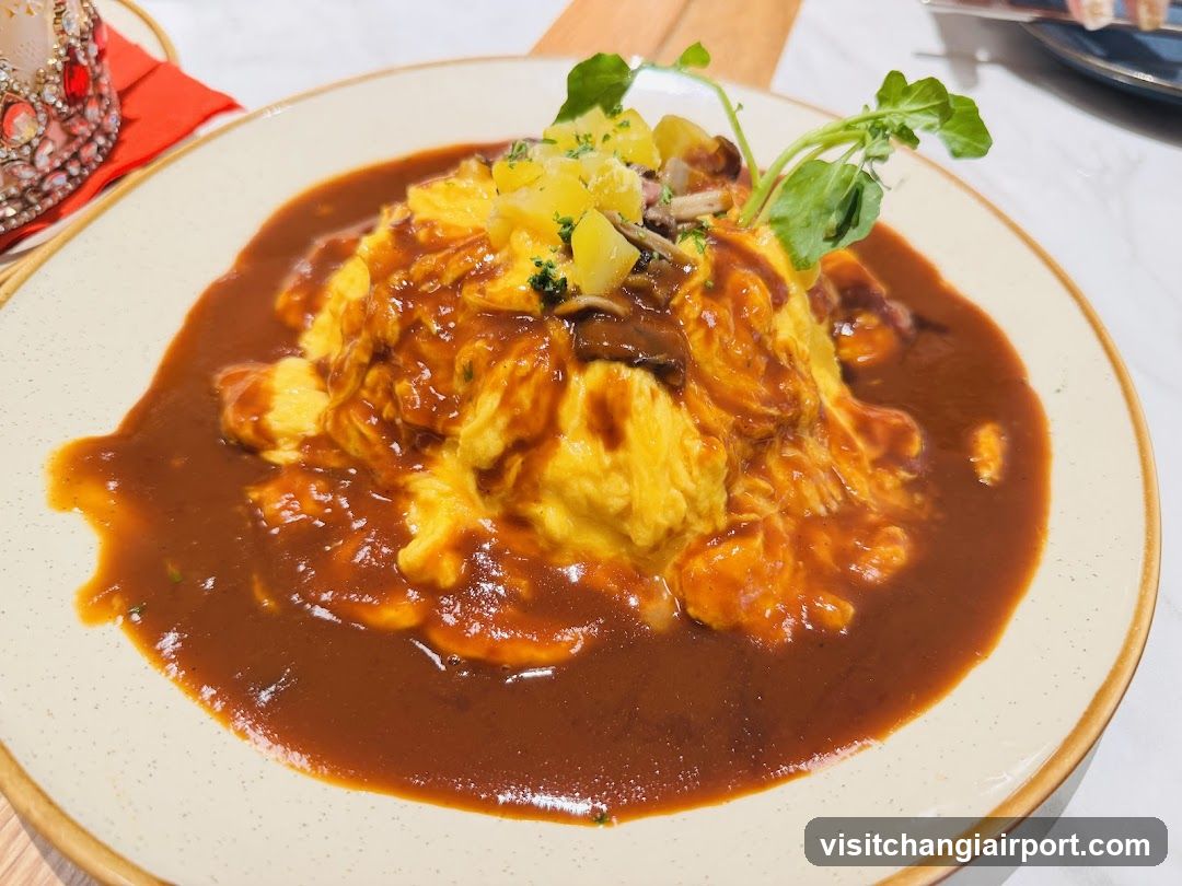 Curry Rice with Omelette and Potatoes