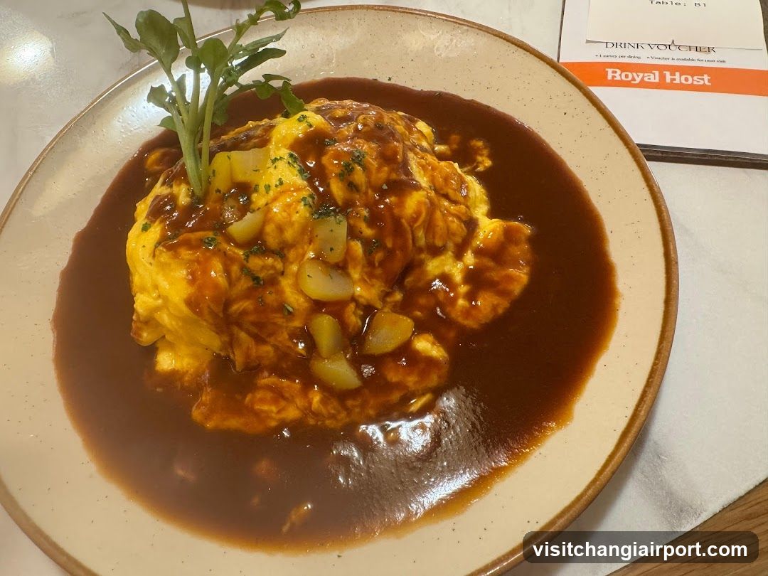 Omelette with Sauce and Potatoes