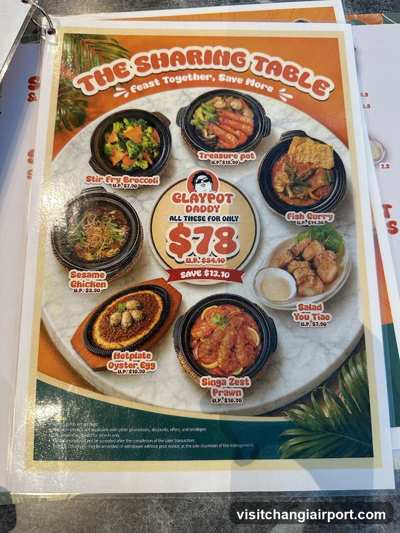 The Sharing Table - Claypot Daddy Menu Page
