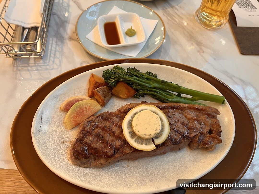 Steak with Broccoli and Figs
