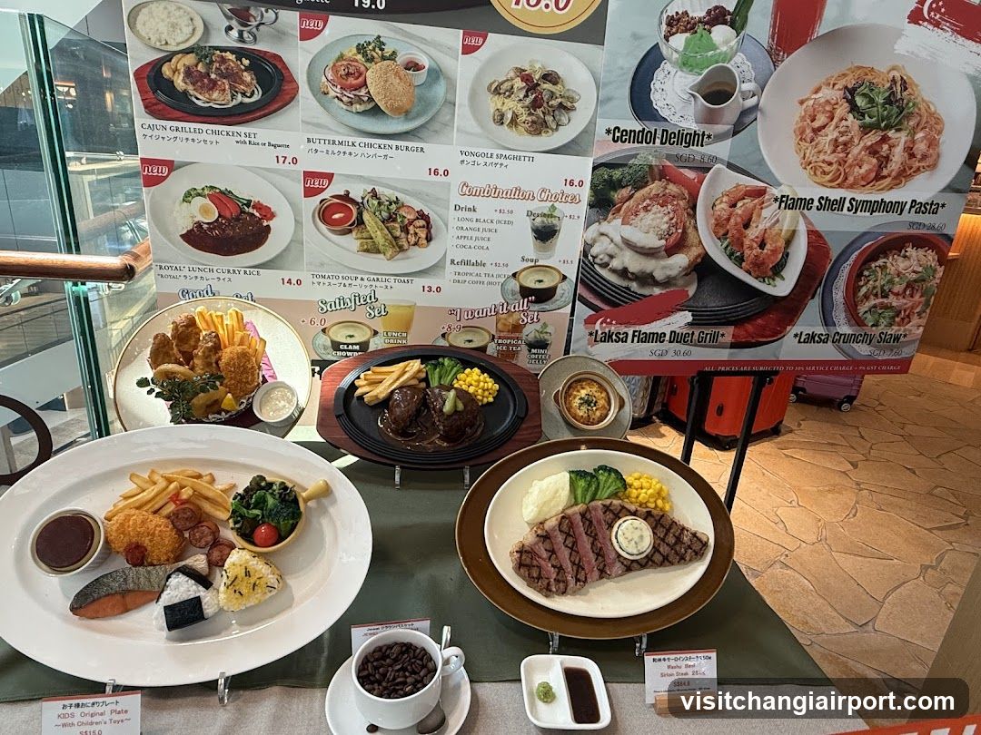Food Display Table with Menu Board