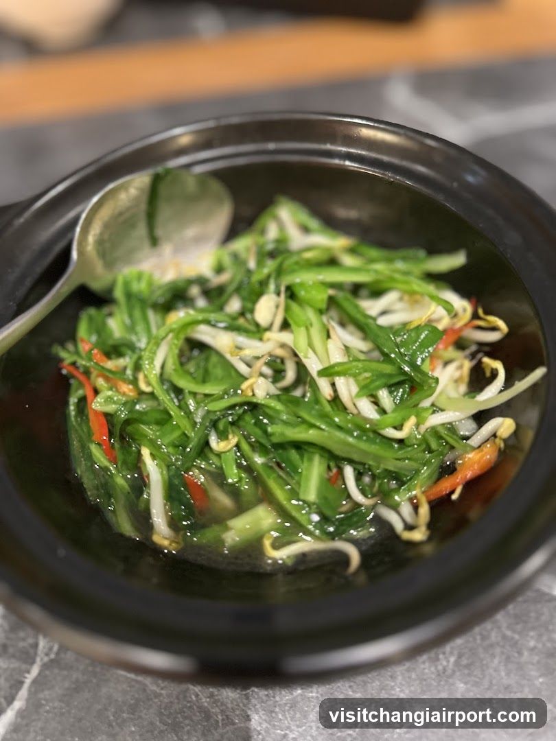 Stir-fried Greens with Bean Sprouts