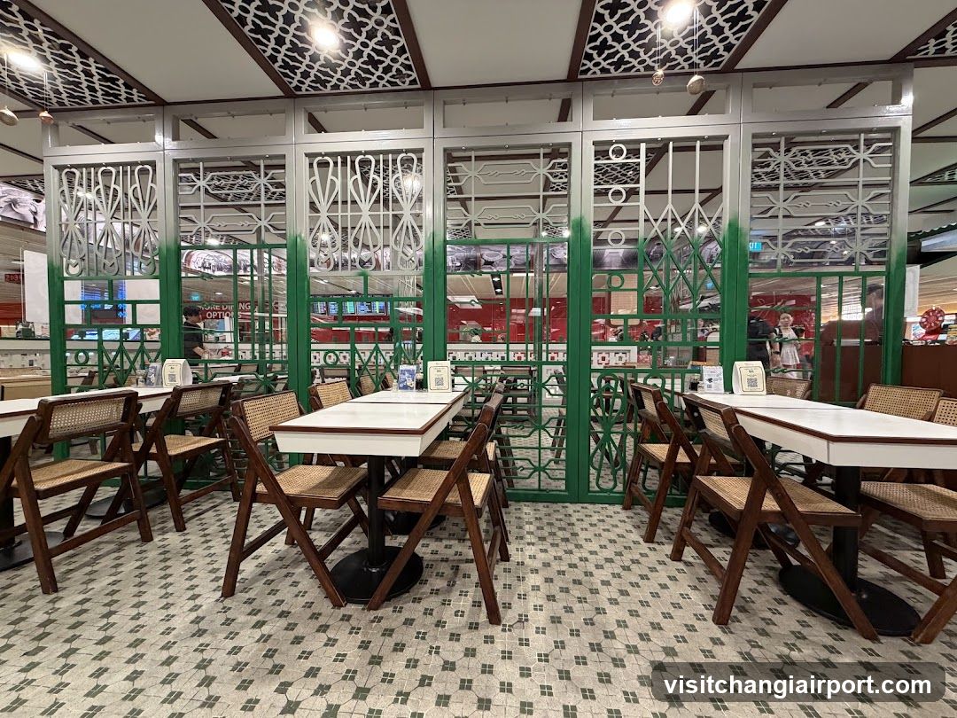 Restaurant Interior with Decorative Screens