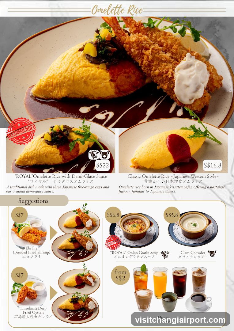 Omelette Rice Menu