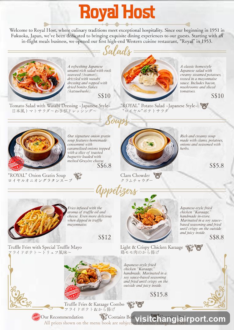 Royal Host Menu