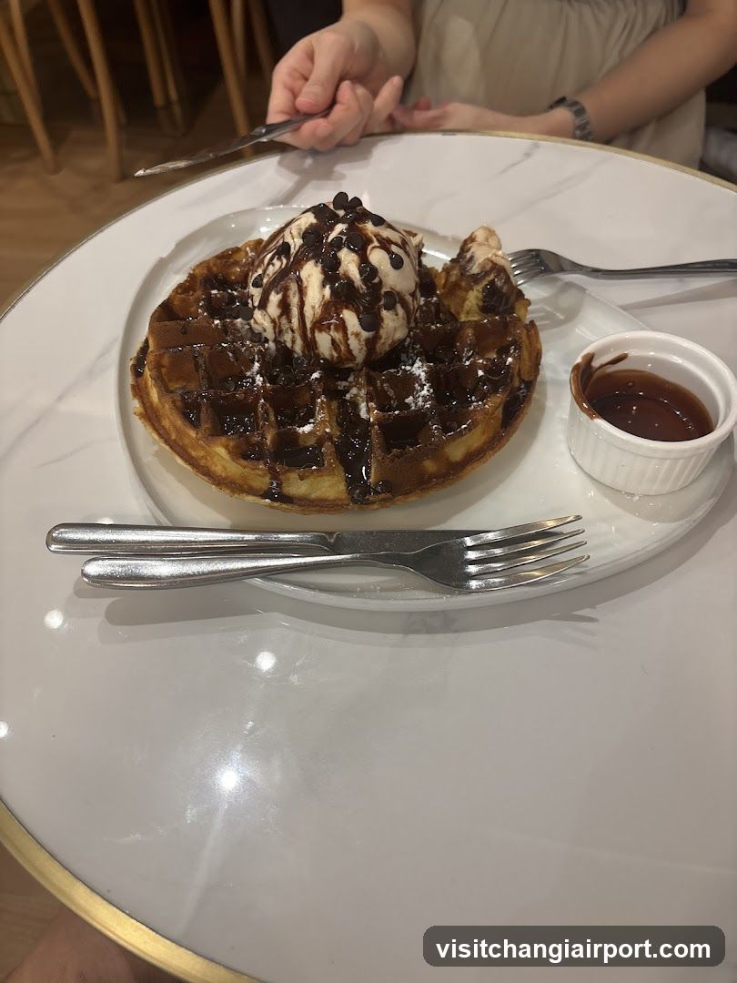Waffle with Ice Cream