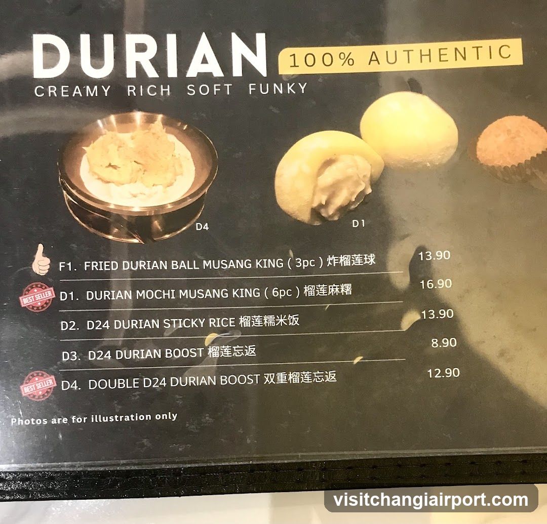Durian Menu Board