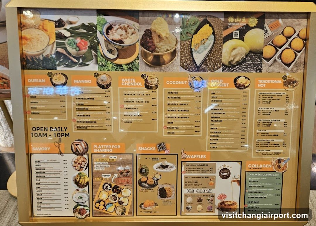 Dessert and Snack Menu Board