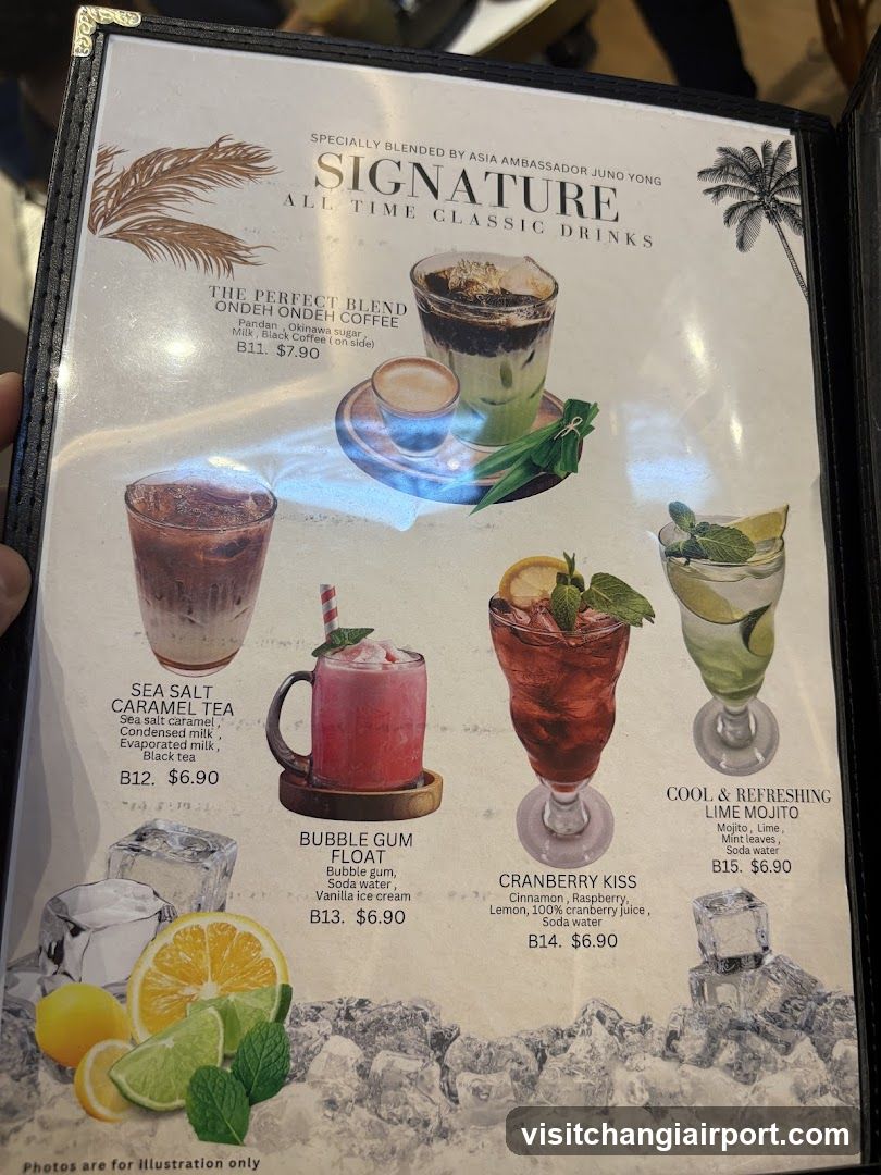 Signature All Time Classic Drinks Menu